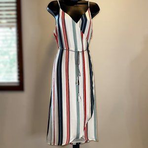 Nautical Stripe Wrap Dress NWT